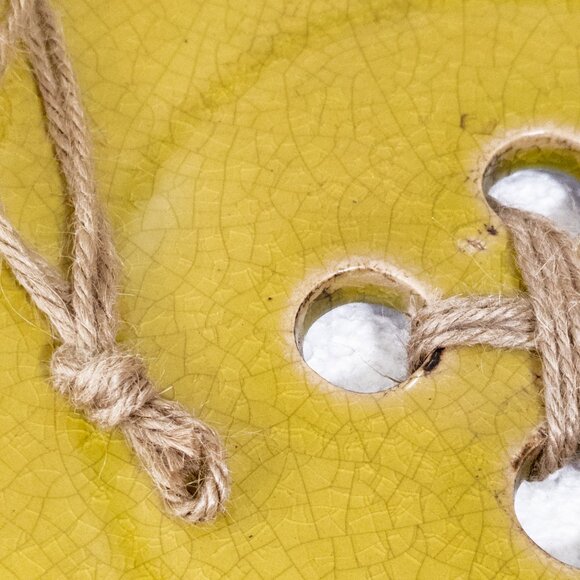 MERCANA Spry II Round Wall Mountable Hanging Button / Rustic Ceramic Farmhouse - Picture 6 of 8